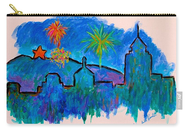 City Zip Pouch featuring the painting Roanoke in Blue by Kendall Kessler