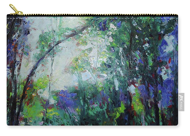 Landscape Zip Pouch featuring the painting Roaring Camp by Shannon Grissom