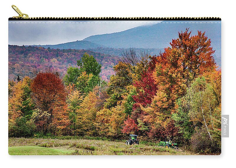 Autumn Foliage Zip Pouch featuring the photograph Robert Frost view by Jeff Folger
