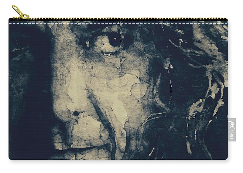 Robert Plant Zip Pouch featuring the mixed media Robert Plant - Led Zeppelin by Paul Lovering