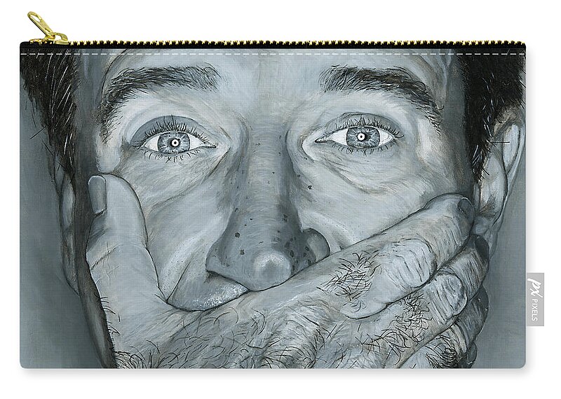 Robin Williams Zip Pouch featuring the photograph Robin Williams by Matthew Mezo