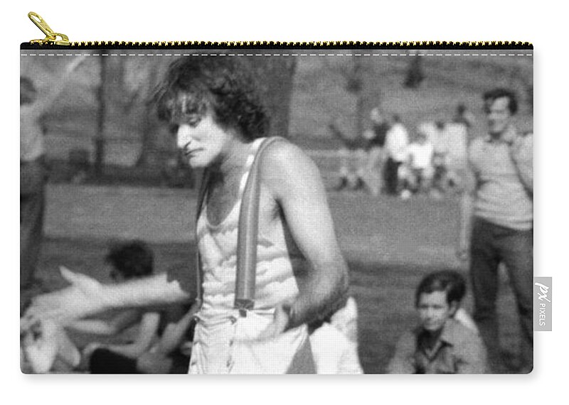 Robin Williams Zip Pouch featuring the photograph Robin Williams by Steven Huszar