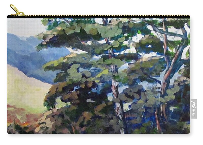Trees Carry-all Pouch featuring the painting Robyn's Trees by Barbara O'Toole
