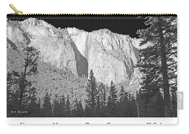 Silhouettes Zip Pouch featuring the photograph Rock Formation Yosemite National Park California by A Macarthur Gurmankin