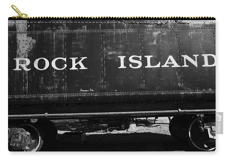 Rock Island Railroad Zip Pouch featuring the photograph Rock Island Halftone by Toni Hopper