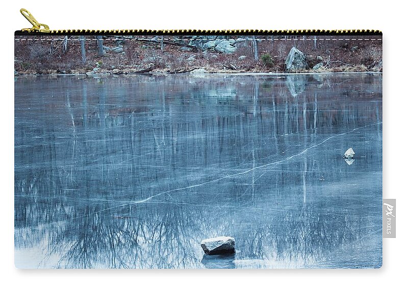 Ice Zip Pouch featuring the photograph Rock Solid Frozen by Jason Nicholas