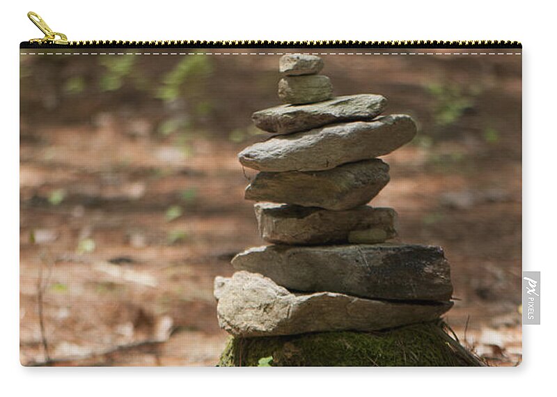Art Zip Pouch featuring the photograph Rock yoga by Brian Green