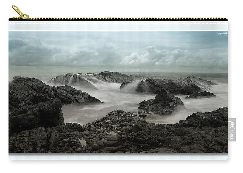 Forster Nsw Australia Carry-all Pouch featuring the digital art Rocky Forster 66881 by Kevin Chippindall