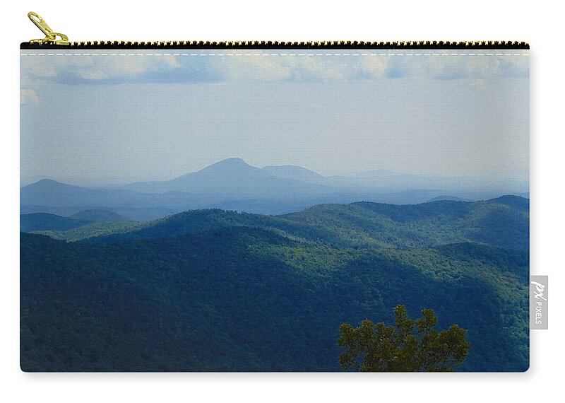 Mountains Zip Pouch featuring the photograph Rocky Mountain Overlook on the AT by Richie Parks