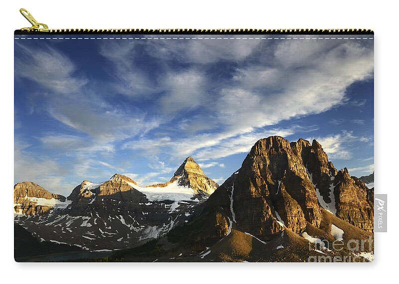 Mount Assiniboine Zip Pouch featuring the photograph Rocky Mountain Splendor 1 by Bob Christopher