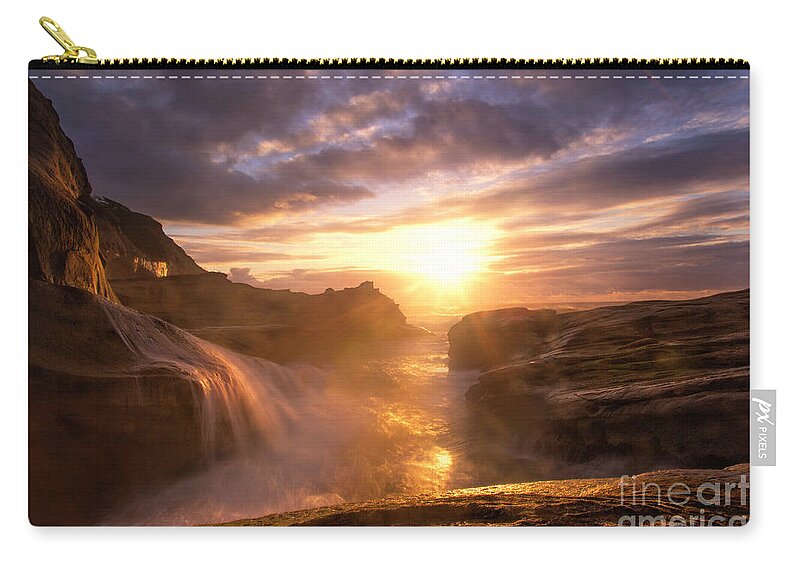 Oregon Zip Pouch featuring the photograph Rocky Oregon Coast 1 by Timothy Hacker