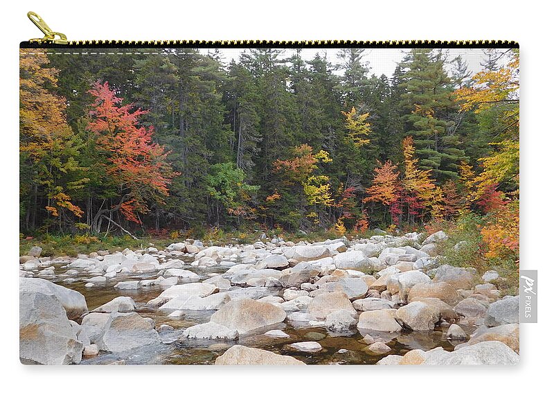 Swift River Zip Pouch featuring the photograph Rocky Swift River by Catherine Gagne