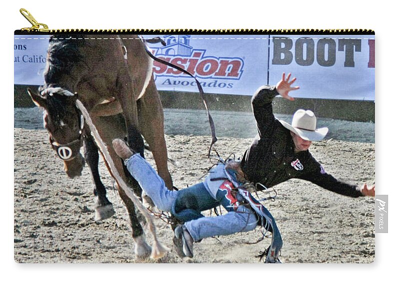 Rodeo Zip Pouch featuring the photograph Rodeo 4 by Tom Griffithe