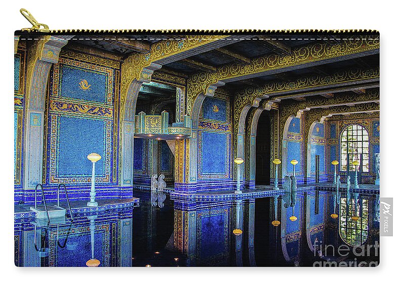 Pool Zip Pouch featuring the photograph Roman Pool by Adam Morsa