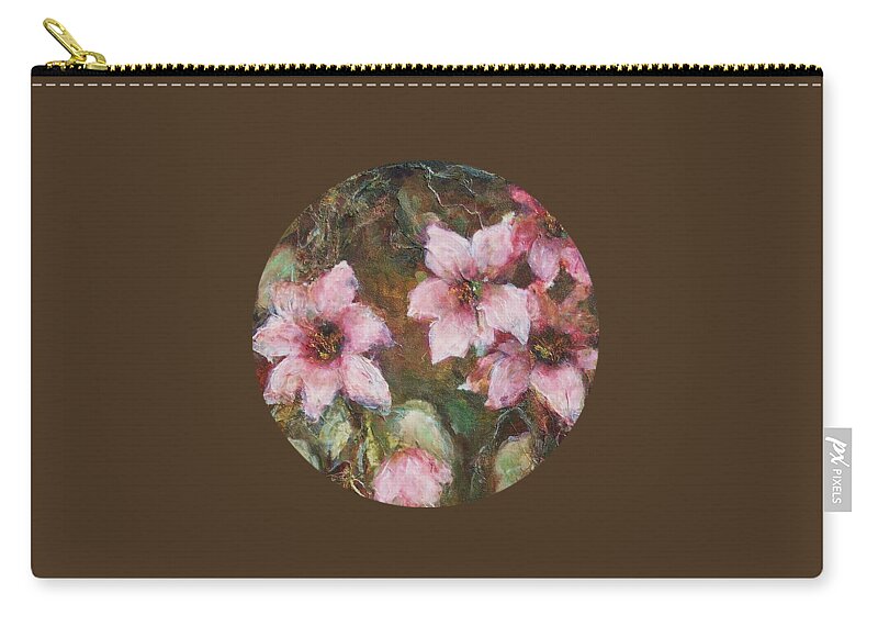 Floral Zip Pouch featuring the painting Romance by Mary Wolf