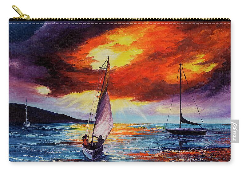 Darice Carry-all Pouch featuring the painting Romancing The Sail by Darice Machel McGuire