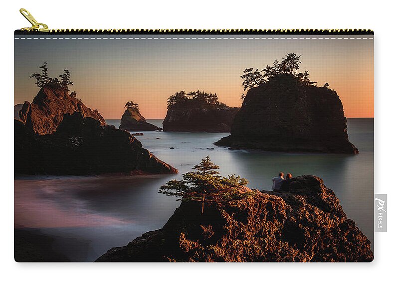 Golden Zip Pouch featuring the photograph Romancing the Stone by Marnie Patchett