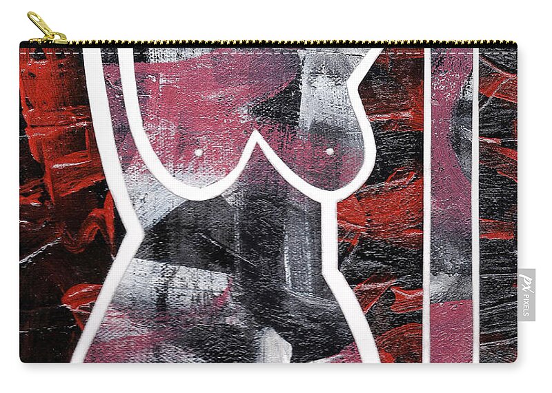 Nude Zip Pouch featuring the painting Romantic by Roseanne Jones