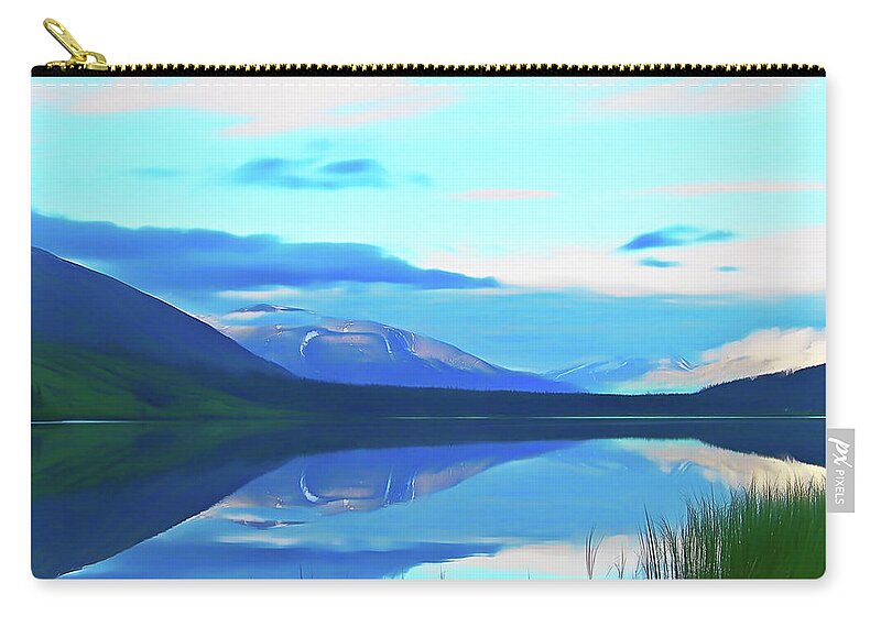 Alaska Zip Pouch featuring the photograph Romantic Skies Summit Lake Alaska by Aimee L Maher ALM GALLERY