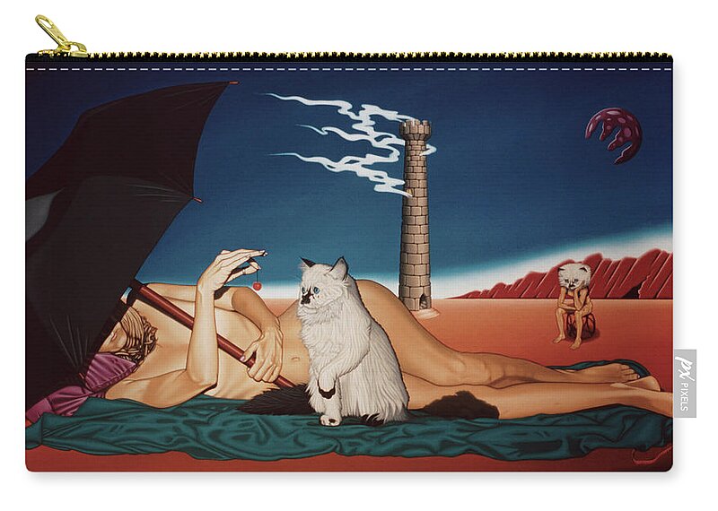  Zip Pouch featuring the painting Romeo's Nightmare by Paxton Mobley