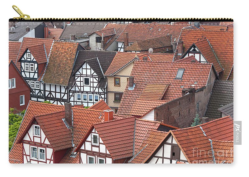 Europe Zip Pouch featuring the photograph Roofs of Bad Sooden-Allendorf by Heiko Koehrer-Wagner