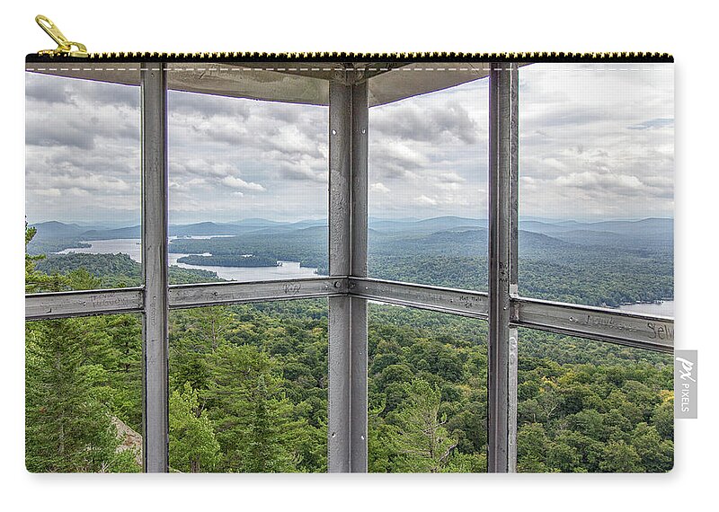 Mountain Zip Pouch featuring the photograph A Room with a View by Rod Best
