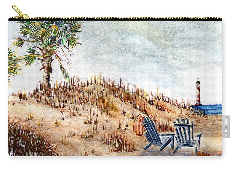 Beach Zip Pouch featuring the painting Room With a View by Thomas Hamm