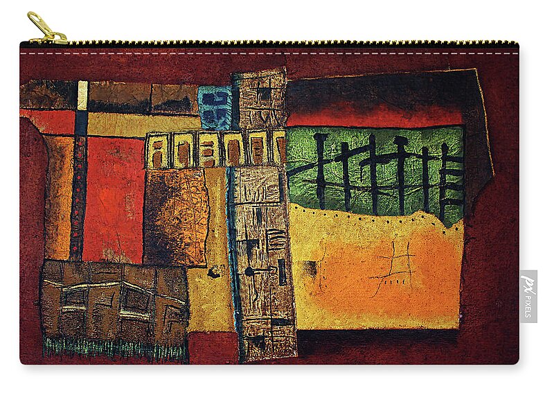 Abstract Carry-all Pouch featuring the painting Roots by Michael Nene