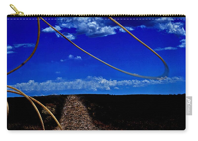 Western Carry-all Pouch featuring the photograph Rope The Road Ahead by Amanda Smith