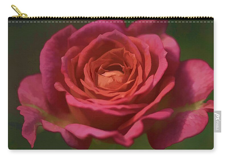 Flower Zip Pouch featuring the photograph Rose Fragrance by Deborah Benoit
