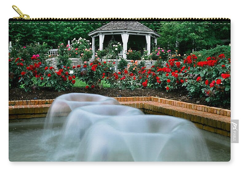 Garden Zip Pouch featuring the photograph Rose Garden by Rikk Flohr