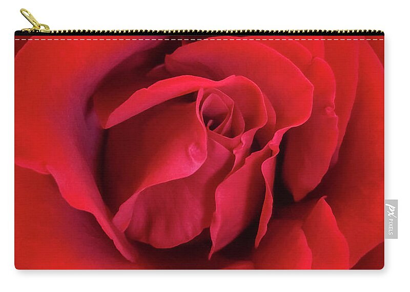 Art Zip Pouch featuring the photograph Rose Red 4 by Ronda Broatch