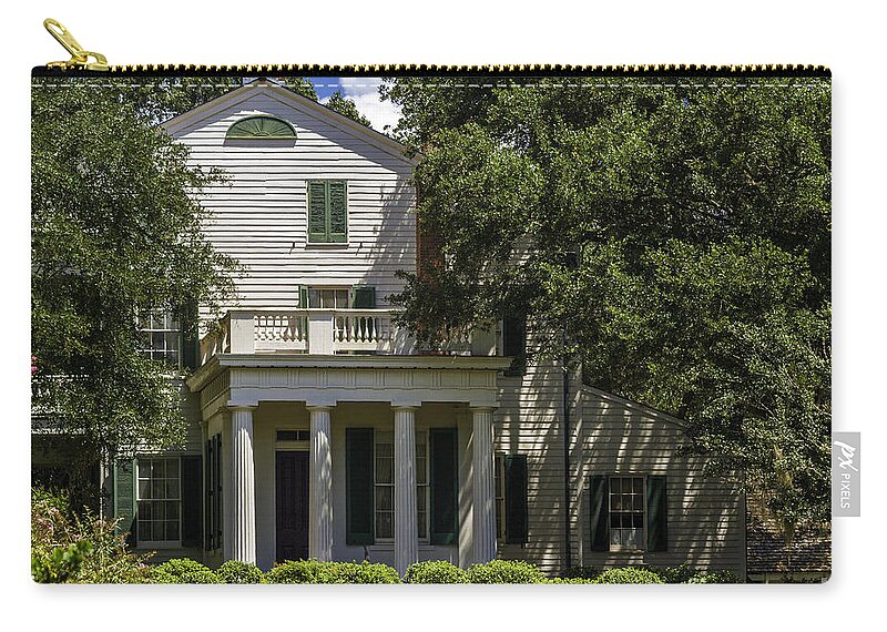 Rosedown Plantation Zip Pouch featuring the photograph Rosedown Plantation Main House side view by Ken Frischkorn