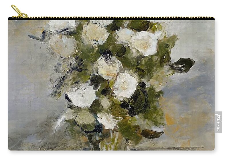 Roses Zip Pouch featuring the painting Rosen by Karina Plachetka