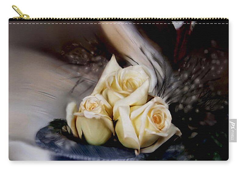 Roses Zip Pouch featuring the painting roses for Susan by Bonnie Willis