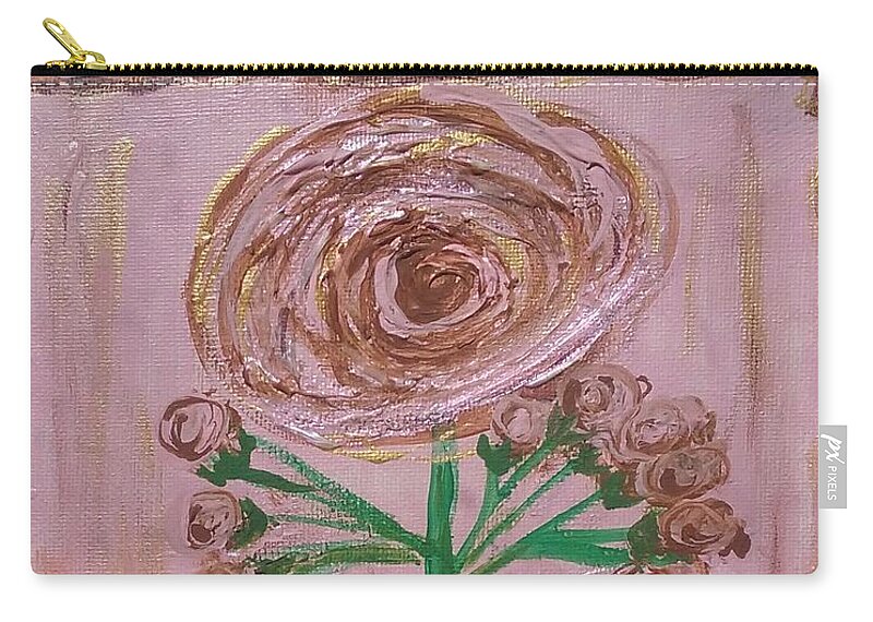 Roses Zip Pouch featuring the painting Roses by Seaux-N-Seau Soileau