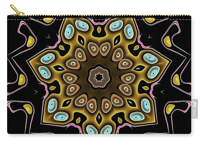 Digital Art Zip Pouch featuring the painting Rosette by Dragica Micki Fortuna