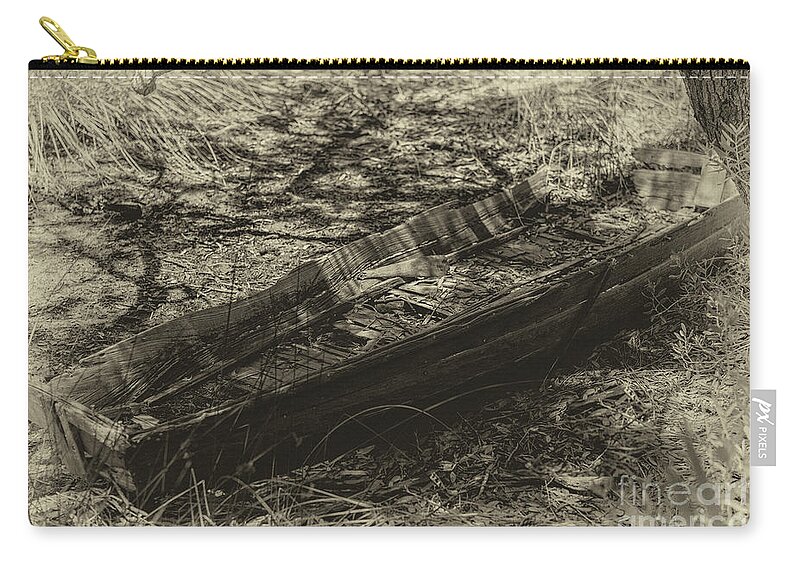 Wooden Boat Zip Pouch featuring the photograph Rot and Decay by Dale Powell