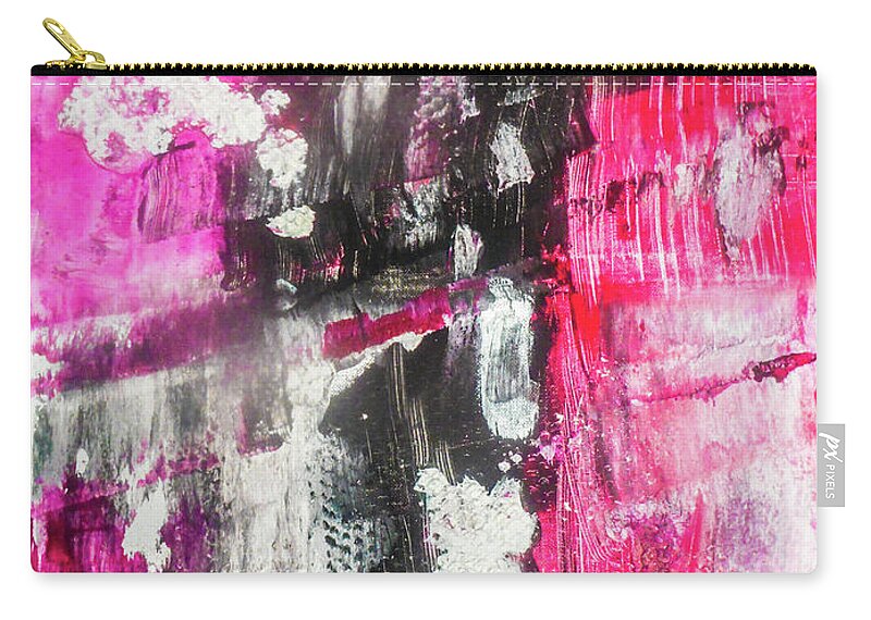 Abstract Zip Pouch featuring the painting Rouge by Elle Justine