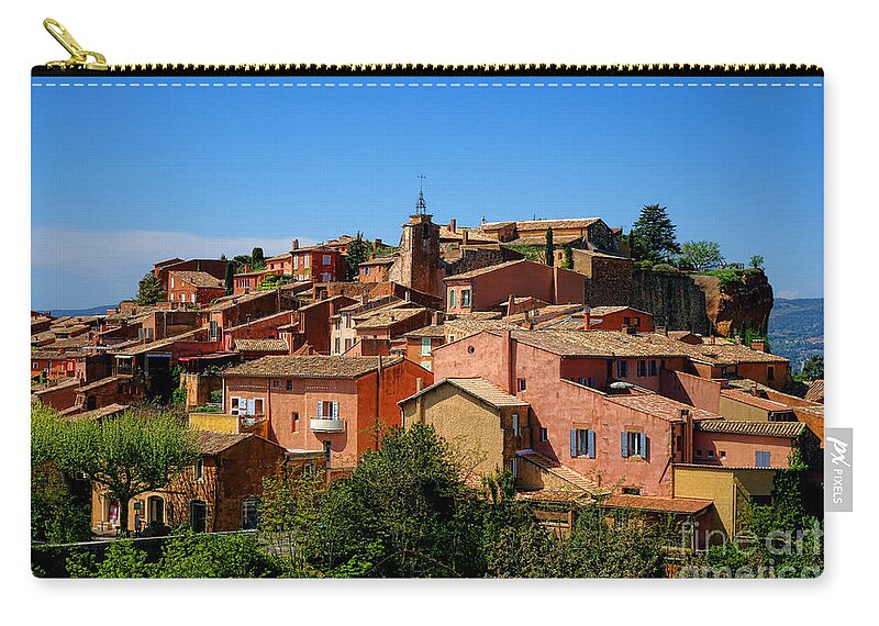 Provence Zip Pouch featuring the photograph Roussillon by Olivier Le Queinec