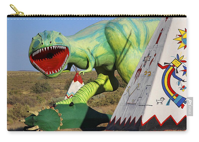 Route 66 Carry-all Pouch featuring the photograph Route 66 Can Be Brutal by Mike McGlothlen