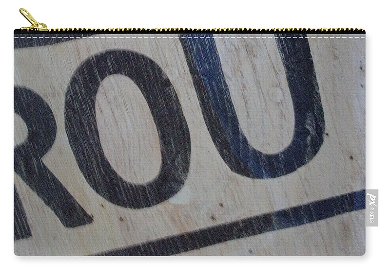 Route 66 Zip Pouch featuring the photograph Route 66 Sign Partial by Roger Passman