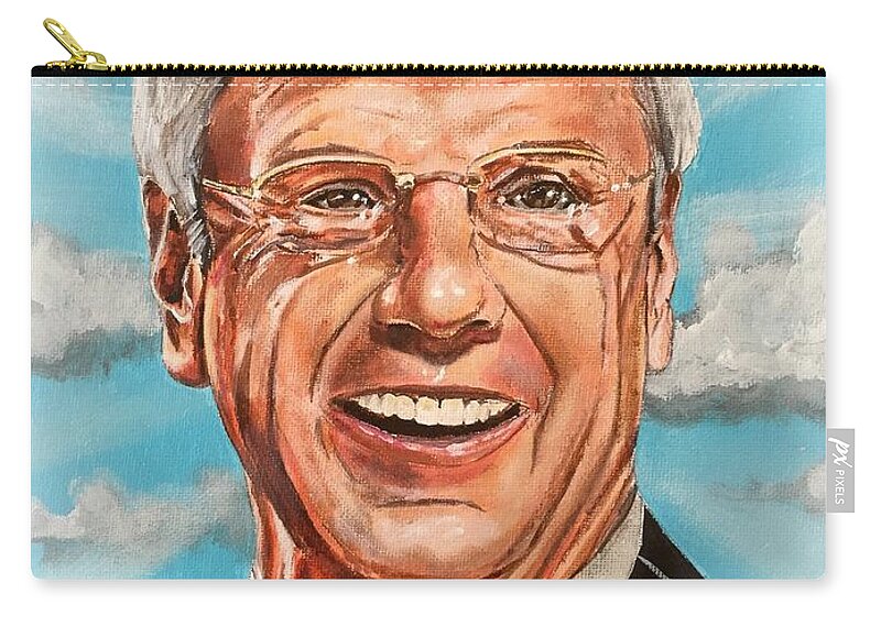 Roy Williams Zip Pouch featuring the painting Roy Williams by Joel Tesch