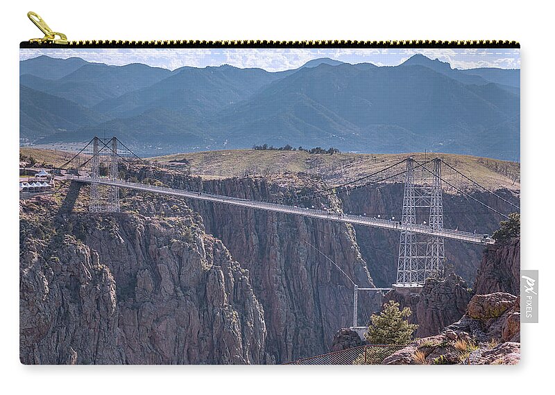 Royal Gorge Bridge Zip Pouch featuring the photograph Royal Gorge Bridge Colorado by James BO Insogna