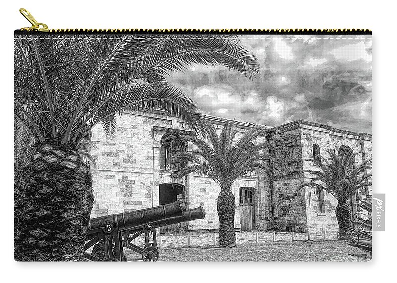 Royal Naval Dockyard Fort Zip Pouch featuring the photograph Royal Navy Dockyard Fort - Bermuda by Luther Fine Art
