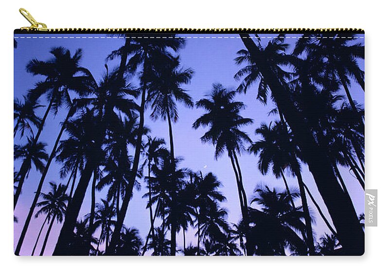 Allan Seiden Zip Pouch featuring the photograph Royal Palm Grove by Allan Seiden - Printscapes