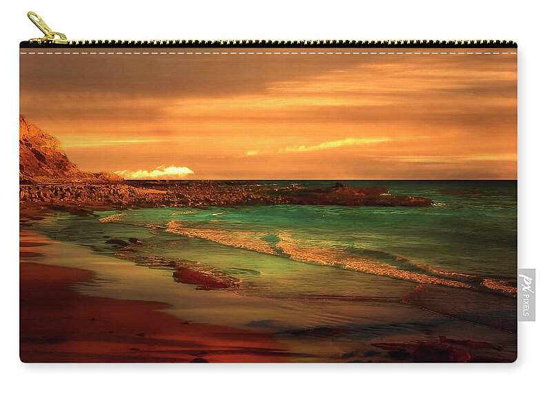 Beach Zip Pouch featuring the photograph Royal Palms Beach at White Point by Joseph Hollingsworth