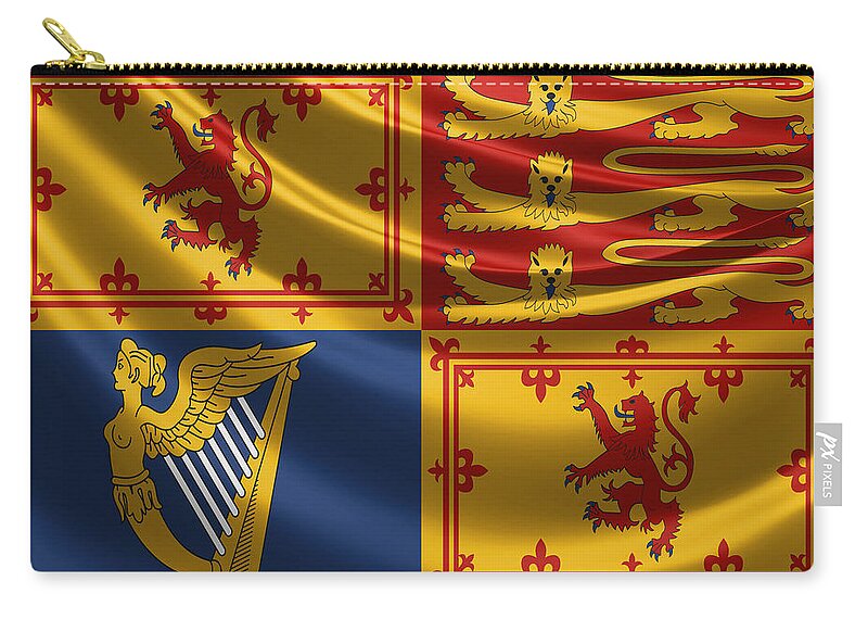'royal Collection' By Serge Averbukh Carry-all Pouch featuring the digital art Royal Standard of the United Kingdom in Scotland by Serge Averbukh