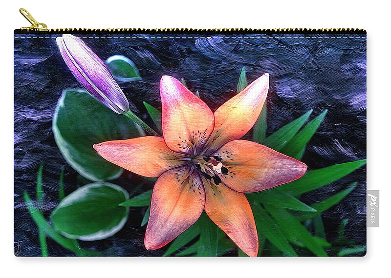 Lily Zip Pouch featuring the digital art Royal Sunset by Pennie McCracken