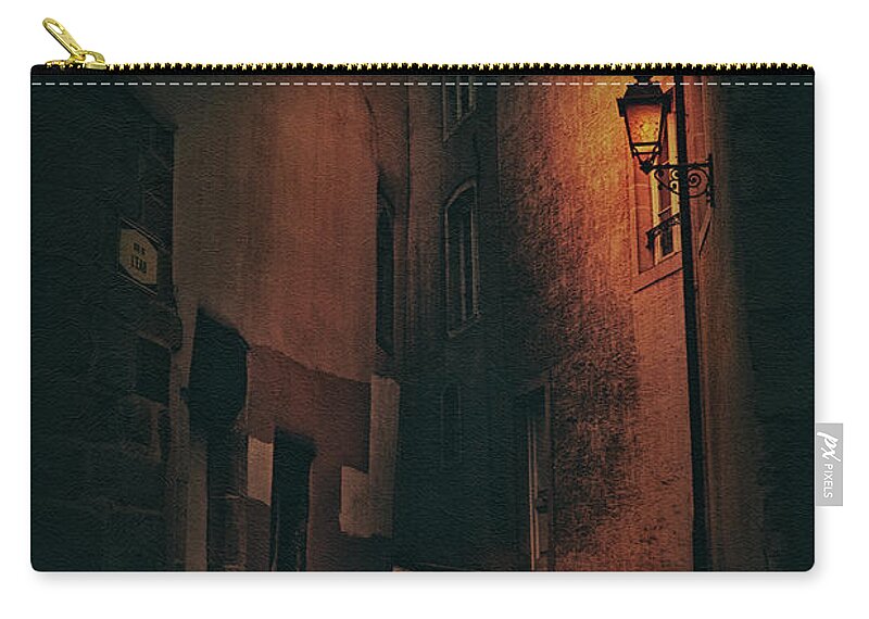 Luxembourg Zip Pouch featuring the photograph Rue De L'Eau by Iryna Goodall